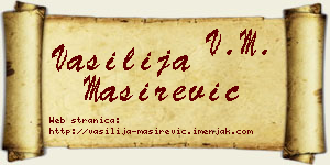 Vasilija Maširević vizit kartica